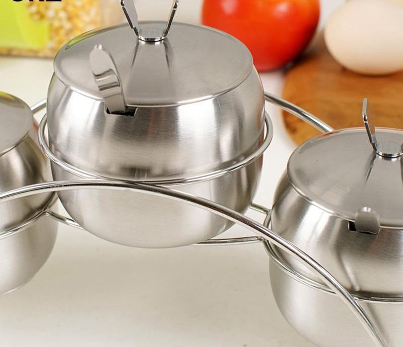 Apple Shape Stainless Condiment Pot