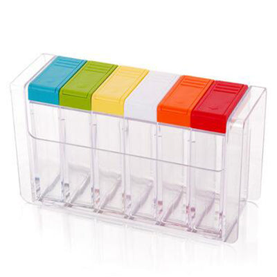 6 pcs Clear Acrylic Seasoning Box
