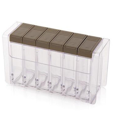 6 pcs Clear Acrylic Seasoning Box