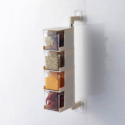 Paste-Style Wall Mounted Seasoning Cans