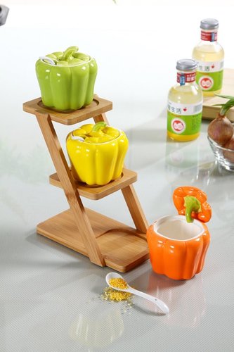 3 Pcs Ceramic Pepper Seasoning Jar